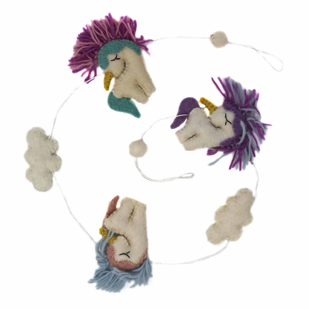 Felt Unicorn Garland - Global Groove - Image 4