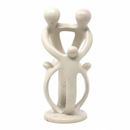 Natural Soapstone Family Sculpture - 2 Parents, 3 Children - Smolart - Image 2