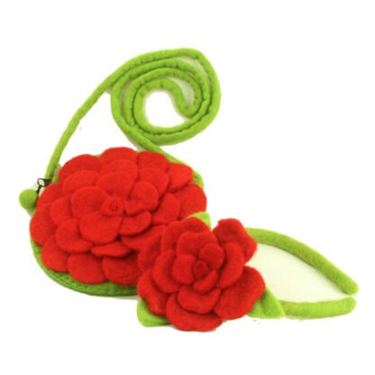 Rose Felt Purse Red - Global Groove (P) - Image 3