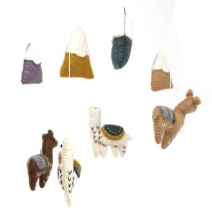 Hand Crafted Felt Little Llamas Mobile - Image 5