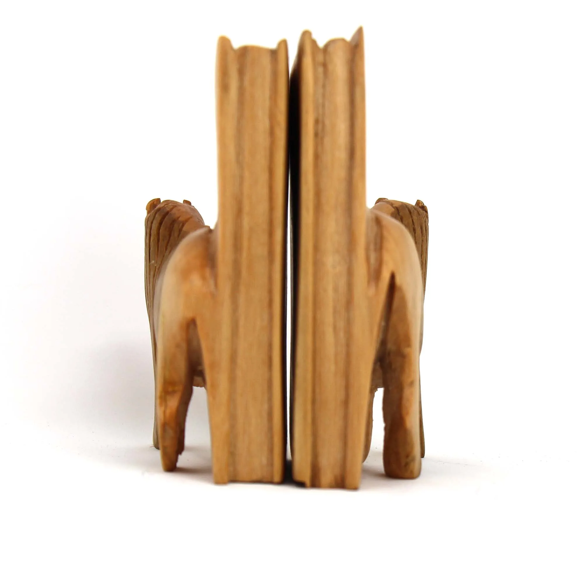Carved Wood Lion Book Ends, Set of 2 - Image 5