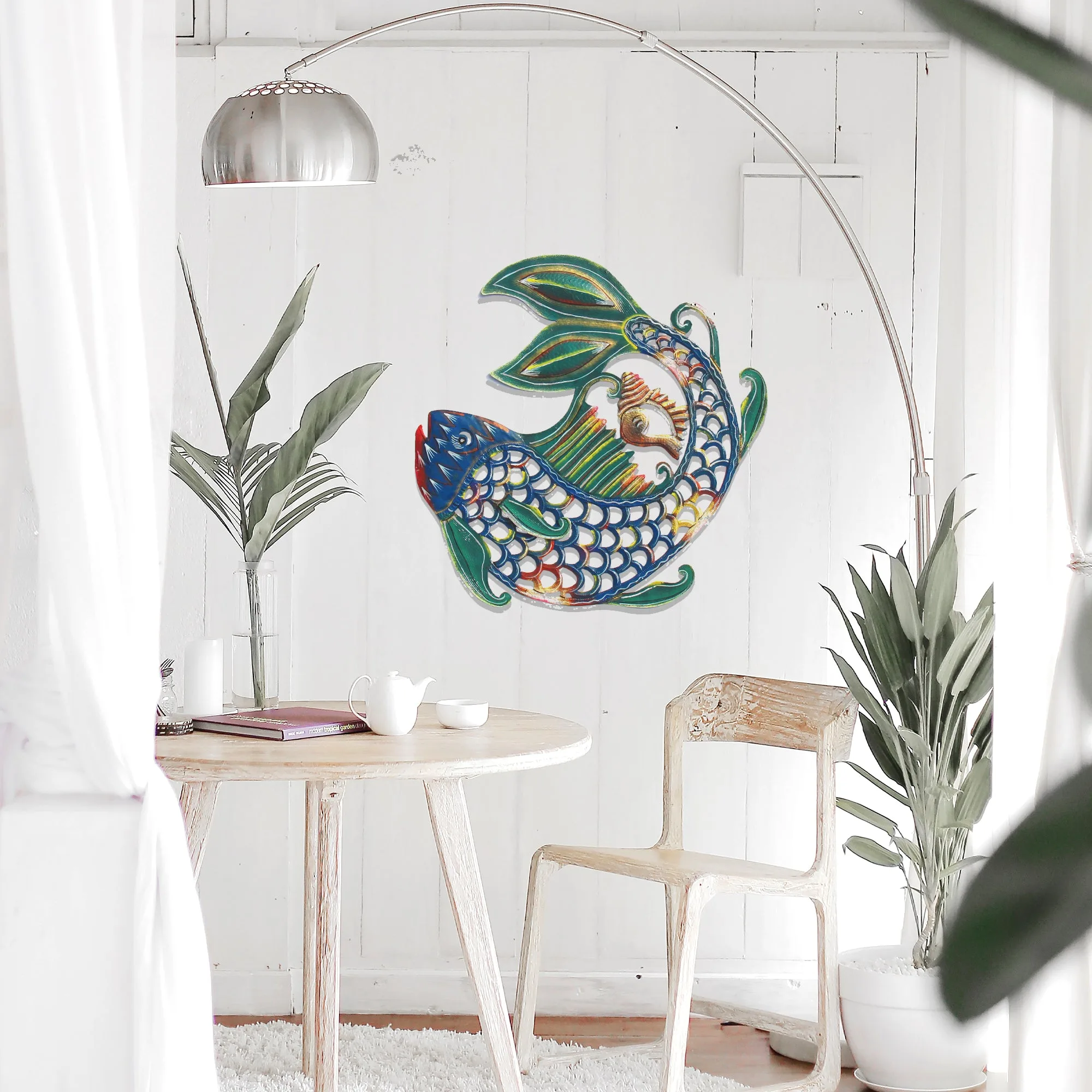 24 inch Painted Fish & Shell - Caribbean Craft - Image 6