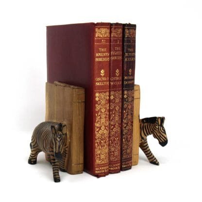 Carved Wood Zebra Book Ends, Set of 2 - Image 12