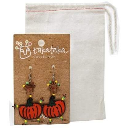 Dancing Girl Pumpkin Earrings - Creative Alternatives - Image 2