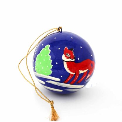 Handpainted Ornament Fox - Pack of 3 - Image 4