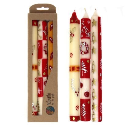 Tall Hand Painted Candles - Three in Box - Kimeta Design - Nobunto - Image 10