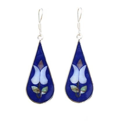 Tulip Abalone Teardrop Earrings - Image 6