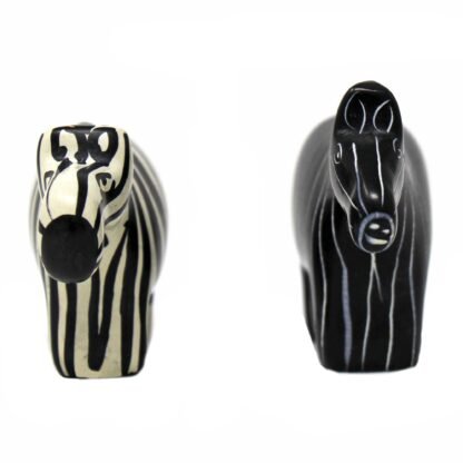 Zebra Soapstone Sculptures, Set of 2 - Image 6