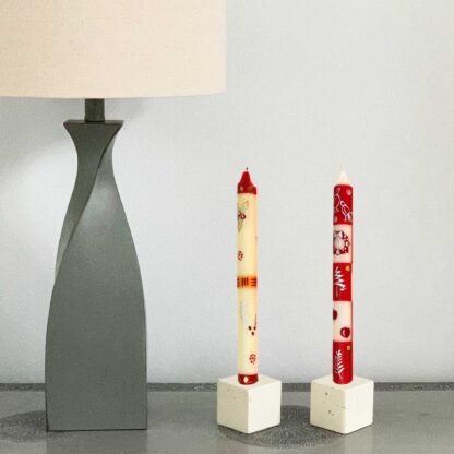 Tall Hand Painted Candles - Pair - Kimweta Design - Nobunto - Image 9