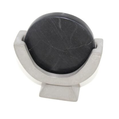 Compass Soapstone Sculpture, Dark Gray Stone - Image 11