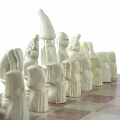 Hand Carved Soapstone Maasai Chess Set - 14" Board - Smolart - Image 4