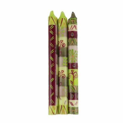 Hand Painted Candles in Kileo Design (three tapers) - Nobunto - Image 3