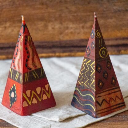 Pyramid Candles, Boxed Set of 2 (Bongazi Design) - Image 3