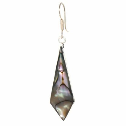 Abalone Diamond-Shaped Dangle Earrings - Image 3