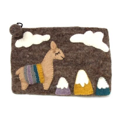 Hand Crafted Felt: Llama Pouch - Image 2