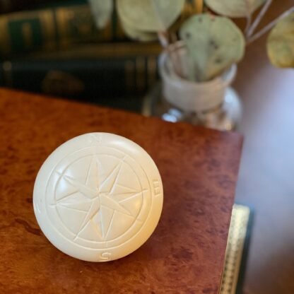 Compass Soapstone Sculpture, Natural Stone - Image 2