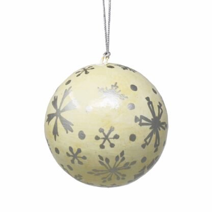 Handpainted Ornaments, Silver Snowflakes - Pack of 3 - Image 3