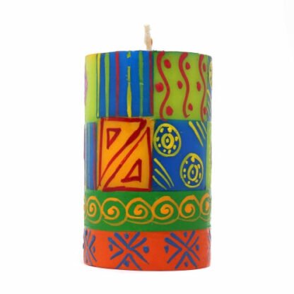 Single Boxed Hand-Painted Pillar Candle - Shahida Design - Nobunto - Image 2