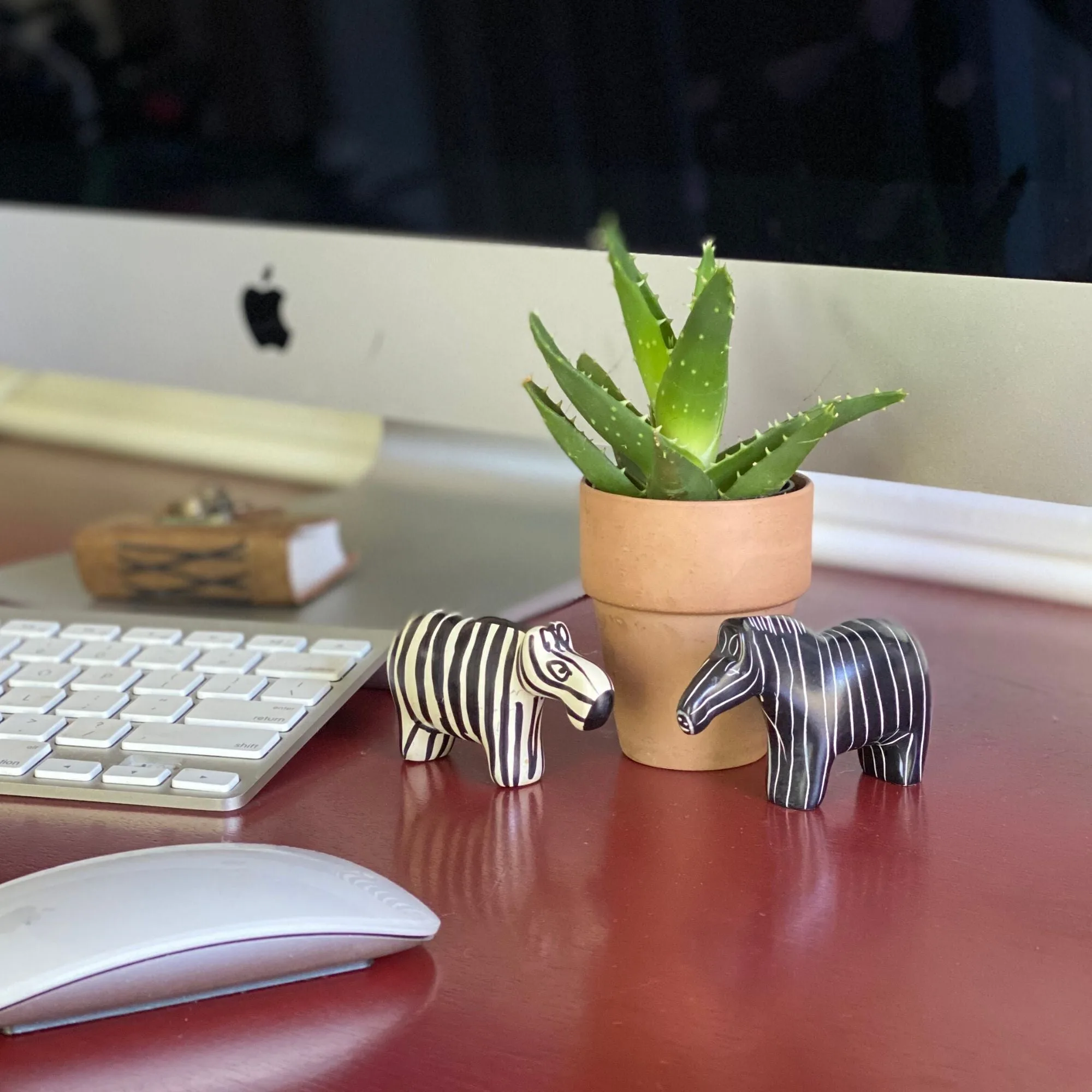 Zebra Soapstone Sculptures, Set of 2 - Image 11