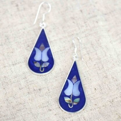 Tulip Abalone Teardrop Earrings - Image 7