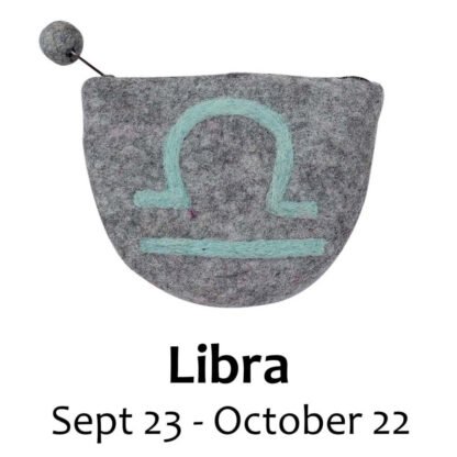 Felt Libra Zodiac Coin Purse - Global Groove - Image 2