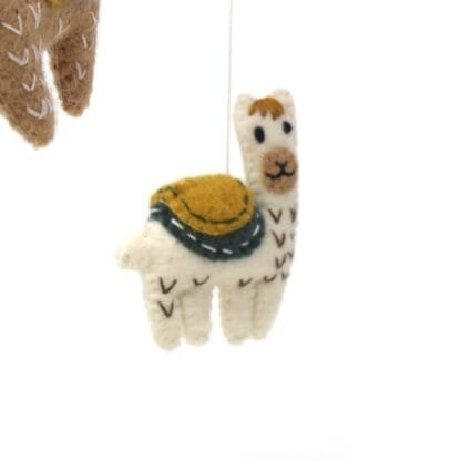 Hand Crafted Felt Little Llamas Mobile - Image 8