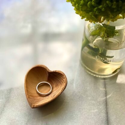 Petite Olive Wood Heart Trinket Bowls - Set of 2 - Image 2