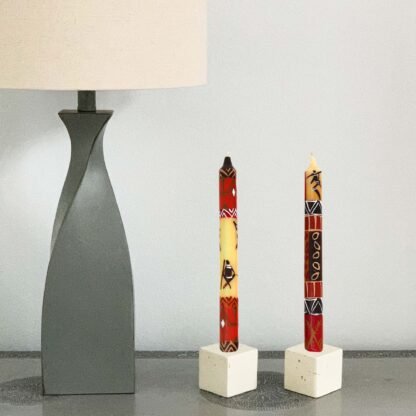 Tall Hand Painted Candles - Pair - Damisi Design - Nobunto - Image 4