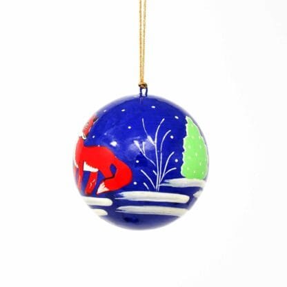 Handpainted Fox & Bird Ornaments, Set of 2 - Image 9