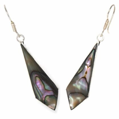 Abalone Diamond-Shaped Dangle Earrings - Image 4