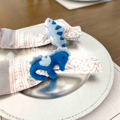 Nautical Shark, Whale & Seahorse Felt Napkin Rings, Set of 4 - Image 5