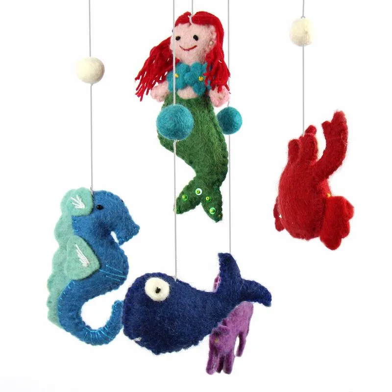 Felt Mermaid Mobile - Global Groove - Image 2