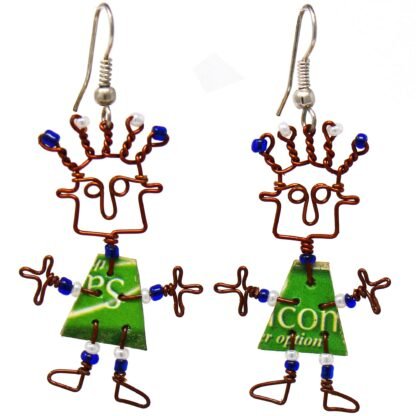 Phone Card Dancing Girl Earrings - Creative Alternatives