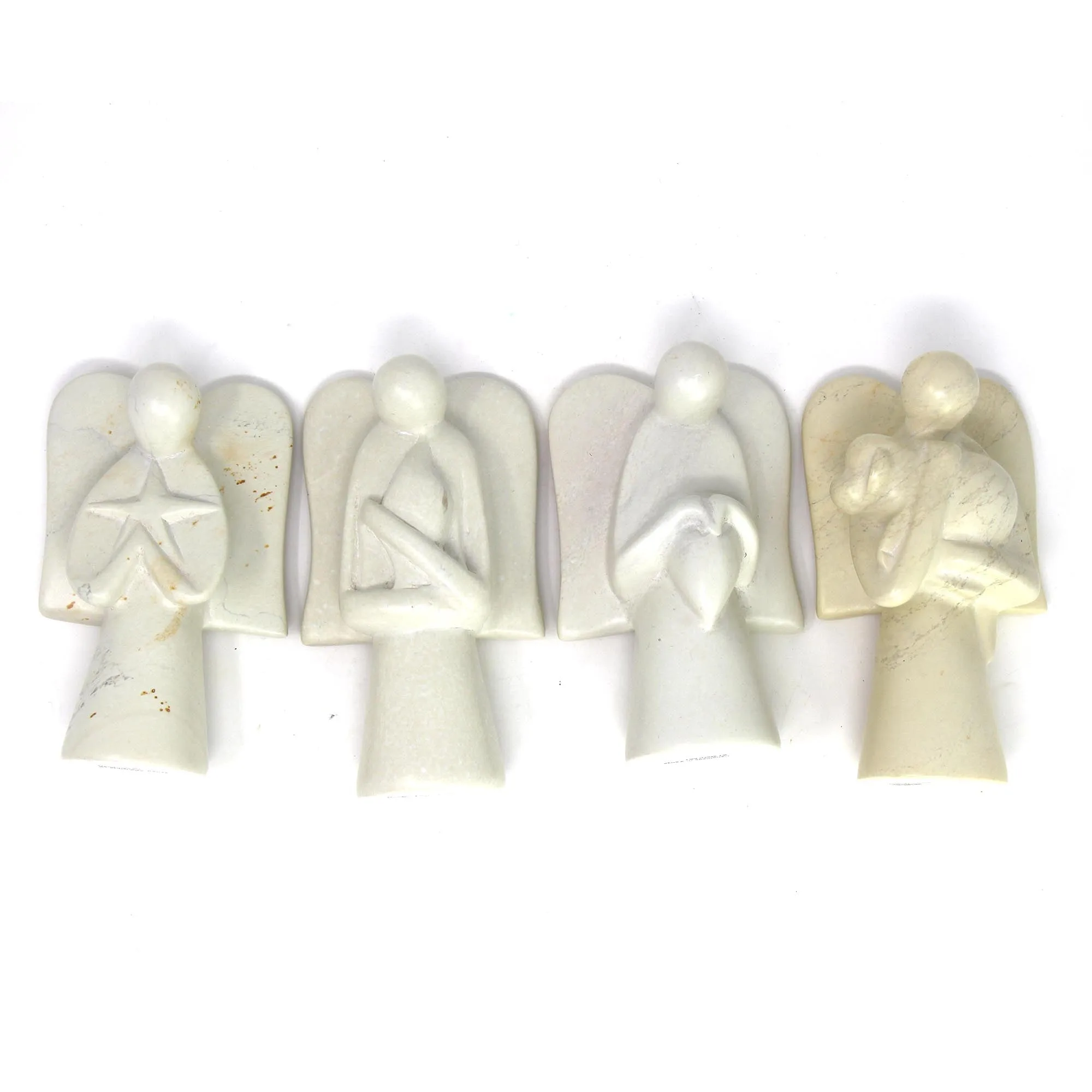 Angel Soapstone Sculpture with Eternal Light - Image 4