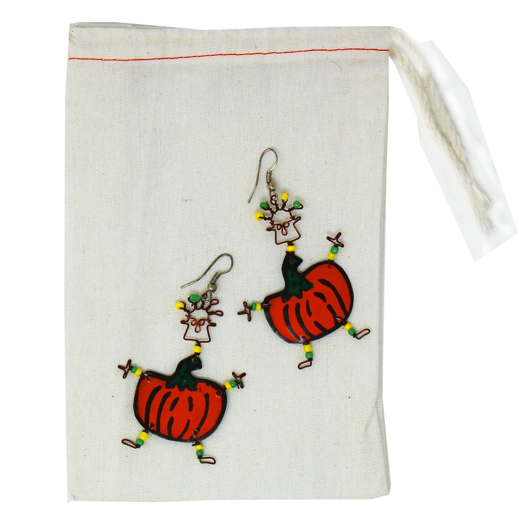 Dancing Girl Pumpkin Earrings - Creative Alternatives - Image 3