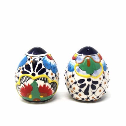 Encantada Handmade Pottery Spice Shakers, Dots & Flowers - Image 3