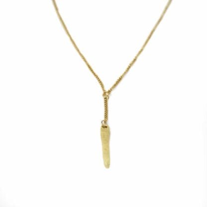Cone Pendant Goldtone Neckace - Image 2
