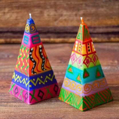 Pyramid Candles, Boxed Set of 2 (Shahida Design) - Image 3