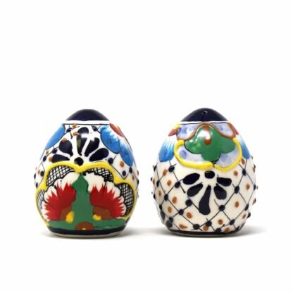 Encantada Handmade Pottery Spice Shakers, Dots & Flowers - Image 2