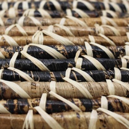 Woven Sisal Basket, Wheat Stalk Spirals In Natural - Image 4