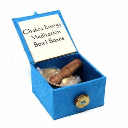Mini Meditation Bowl Box: 2" Throat Chakra - DZI (Meditation) - Image 2