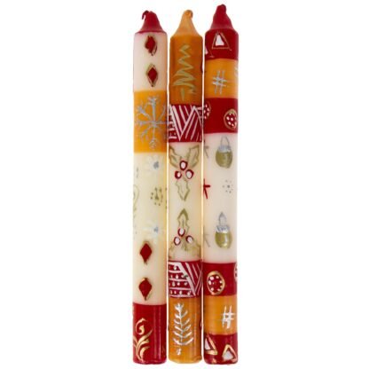 Tall Hand Painted Candles - Three in Box - Kimeta Design - Nobunto - Image 3