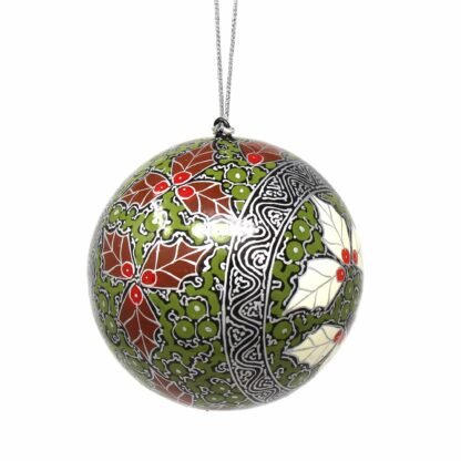 Handpainted Ornaments, Silver Chinar Leaves - Pack of 3 - Image 2